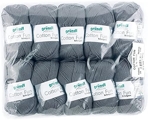 Gründl Cotton Fun Wool Cotton, charcoal, 27.00 x 11.00 x 07.00 cm