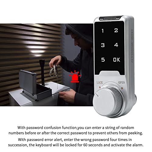 Fechadura de armário, travas de segurança de armário operadas por bateria, proteção infantil preta p