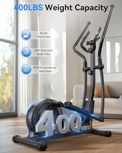 Niceday Elliptical Exercise Machine, Elliptical Machine for Home, Magnetic Elliptical Trainer with 15.5IN Stride, 16 Resistance Levels, 400LBS Loading Capacity Brown - 3