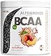 BCAA Pulver 300g EISTEE PFIRSICH - Alphaminos BCAA 2:1:1 Drink mit 8000 mg BCAA - unfassbar leckerer Geschmack, Essentielle Aminosäuren (EAA) Leucin, Isoleucin & Valin - 100% vegan und laborgeprüft