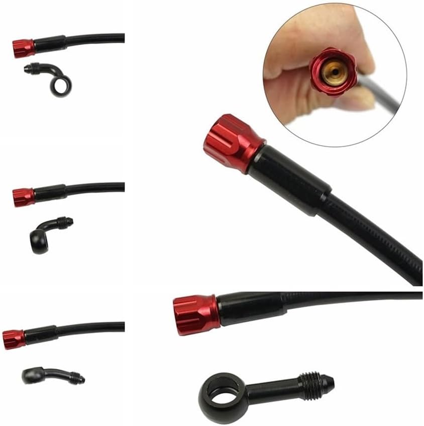 Motorcycle Brake Clutch Line Dirt Bike Braided Steel Hydraulic Reinforce Clutch Oil Tube Pipe Motorcycle Brake Hose Universal Scooter ATV Moto Line Brake