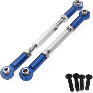 Replacement Part For 2pcs Steel Front Upper Suspension Arm Turnbuckle For Rc Model Car 1-10 VRX Octane FTX Outlaw Upgraded Parts - Color Blue