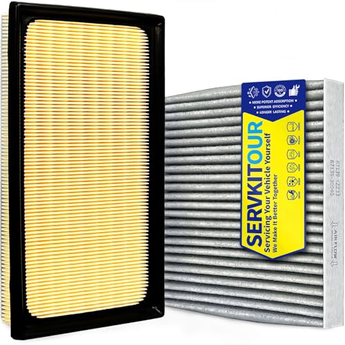 SERVKITOUR (Hybrid Only) Engine Cabin Air Filter Set for RAV4 Hybrid (2019-25) for Camry Hybrid (2018-26) 2.5L for Highlander (2020-25) for Sienna/Venza (2021-25) Replace 87139YZZ37 17801F0020
