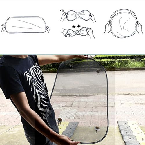 Auto Sonnenschutz Heckscheibe Faltbare Mesh UV Schutz Sonnenblende Universal Autofenster Sonnenschutz Kinder Heckscheibenblende mit 4 Saugnäpfen 100x50cm