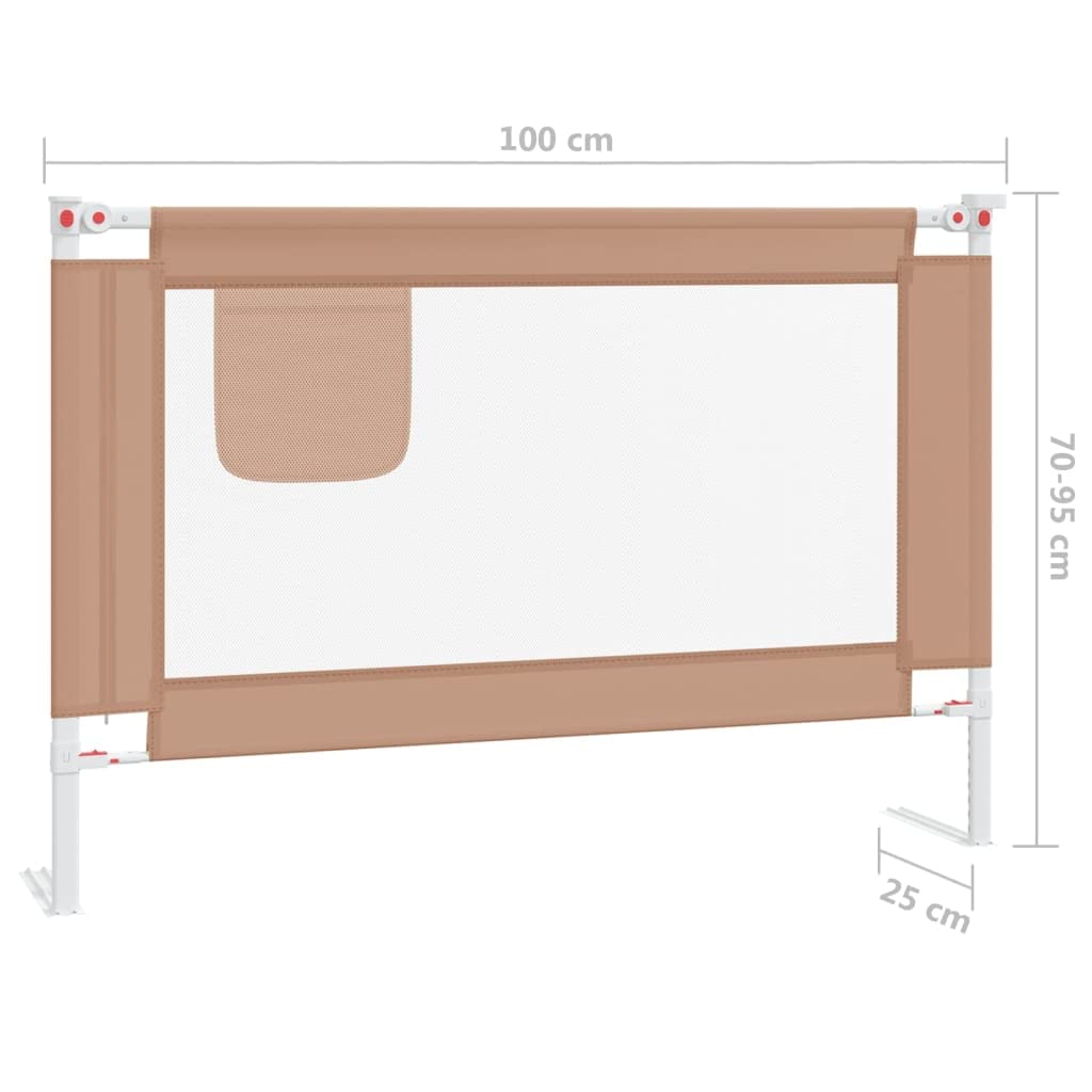 homiuse 100x25 cm Barandilla de Seguridad Cama de niño Taupe Tela Barandillas para Camas Barrera Cama Bebe Barrera De Cama Barrera Seguridad Protector Cama Bebe Barrera Seguridad Niños Cama