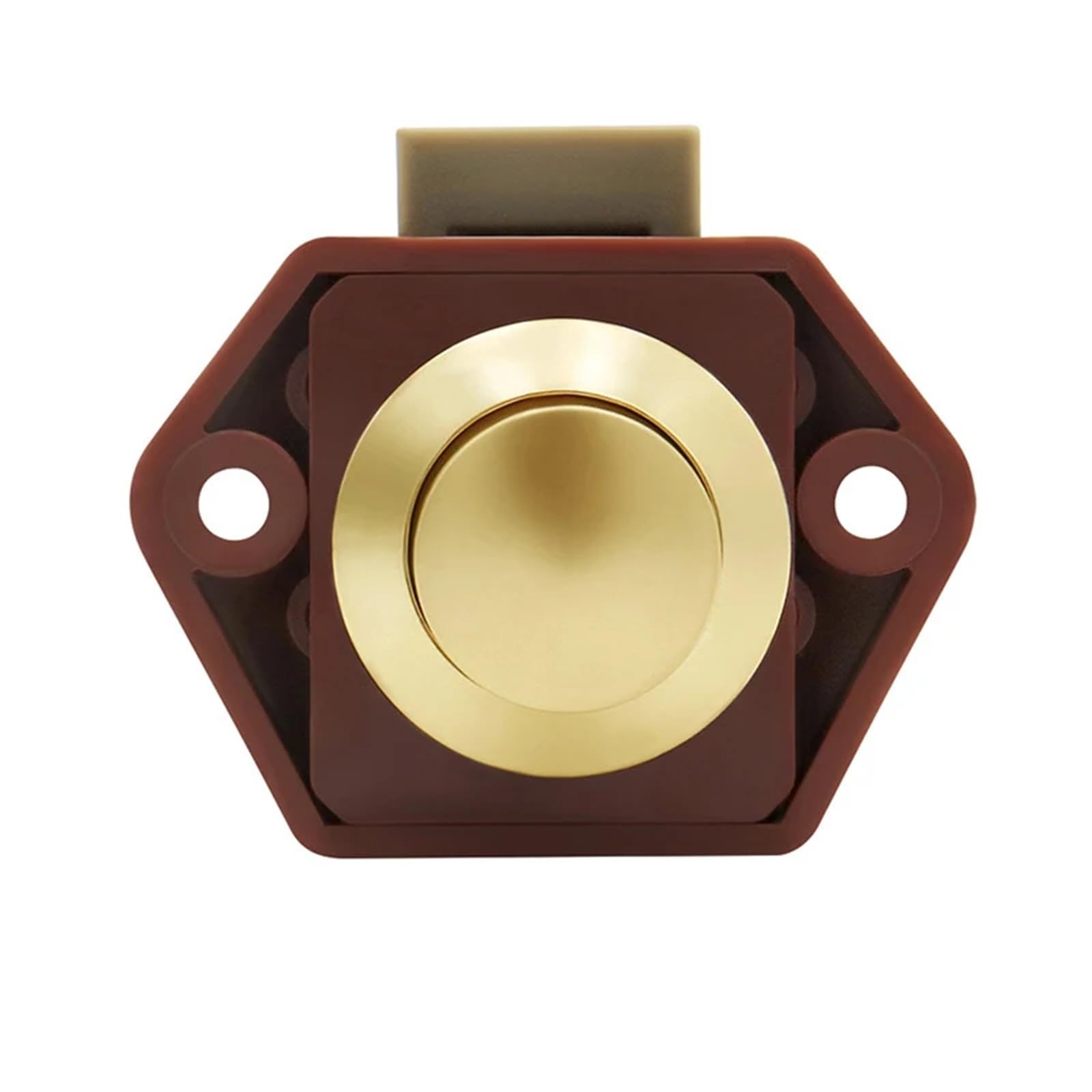 Jwvialel O Push Button Keyless Locks Latch Cupboard 2Cm Mounting Hole Cabinet Door Thickness 1.5-1.8Cm 4Pcs(O)