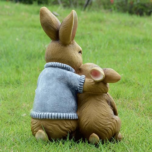 Lapin jaune d'extérieur en résine comme idée cadeau originale pour passionné de jardin - 4