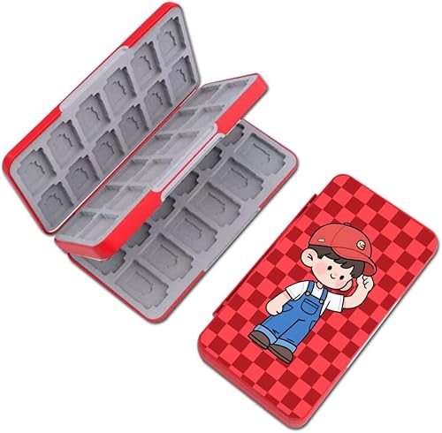 PERFECTSIGHT Switch Game Case Compatible with Nintendo Switch OLED & Switch Lite, 48 Switch Game HolderCute Switch Game Card Case Cartridge with 48