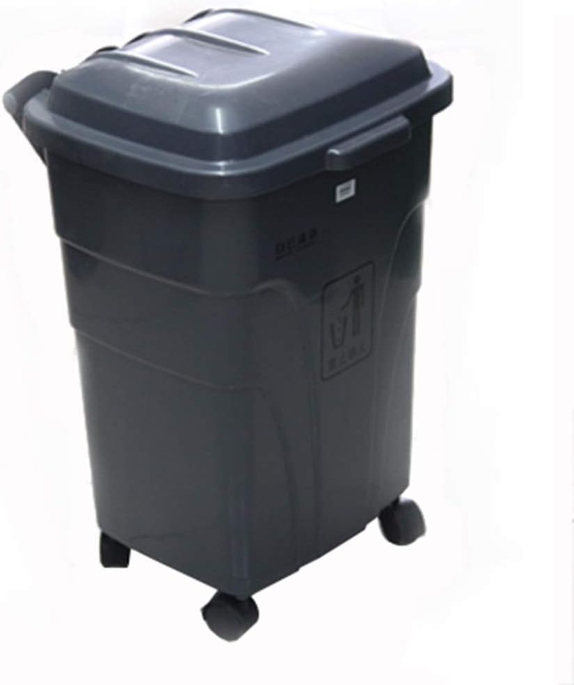 Waste Bins,Rrubbish Bin Outdoor Bin Trash Can, Outdoor Trash Can with Lid, Garbage Bin with Wheeled, Large 70 Litre, Patio, Garden, Trash Can for Kitchen, Office, Home，Commercial Home Garden Storage/B