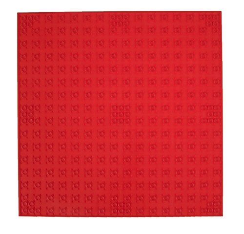 Strictly Briks Stapelbare Premium-Bauplatte - mit Allen großen Marken kompatibel - 10 x 10 (25,4 x 25,4 cm) - Rot – Bild 4
