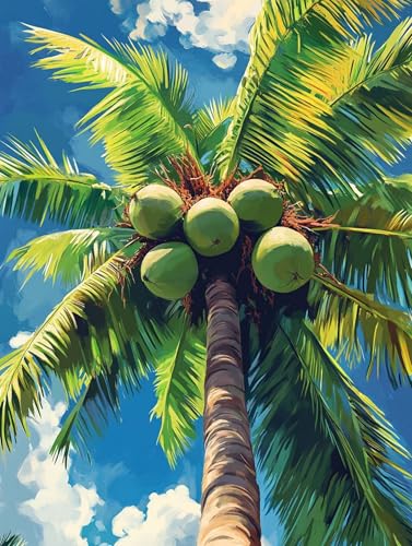 �� �������G �����L�b�g�h��G ��h�� DIY�G �f�W�^�����G �R�R�i�b�c�̖� �p�^�[���f�U�C��, �y�C���g�o�C�i���o�[ ���S�Ҍ��� �ȒP paint by numbers �u���V�ƃA�N�����G�̋��, �z�[�� �I�t�B�X���� 70X90cm, Model 