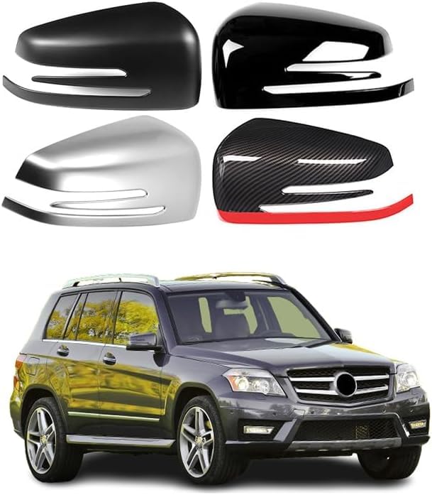 Coques de rétroviseur en ABS de remplacement design carbone pour Mercedes GLK X204