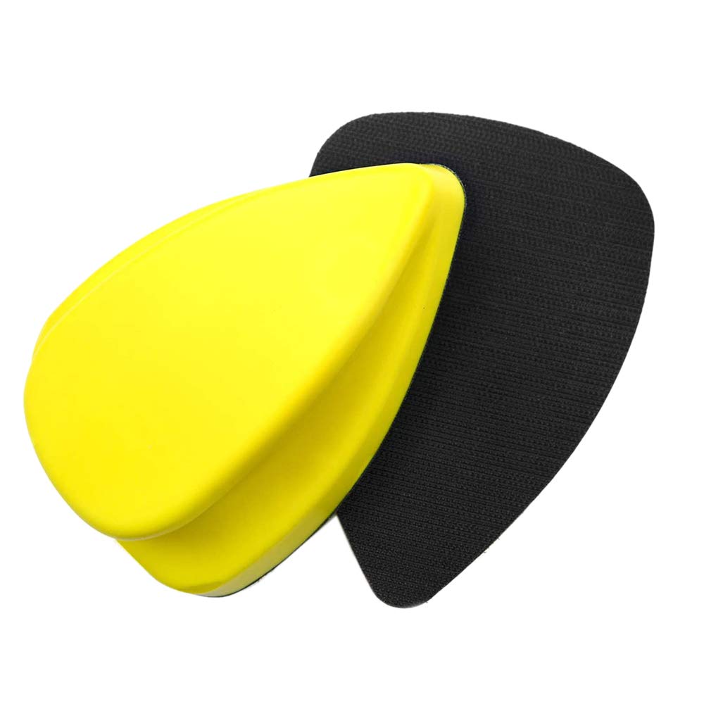 Lot De 2 Blocs De Ponçage Manuels - 12,7 Cm (5 Pouces) - Forme Souris Ergonomique - Compatible Papier Velcro - PU Durable - Pour Bois, Métal, Plâtre - 12