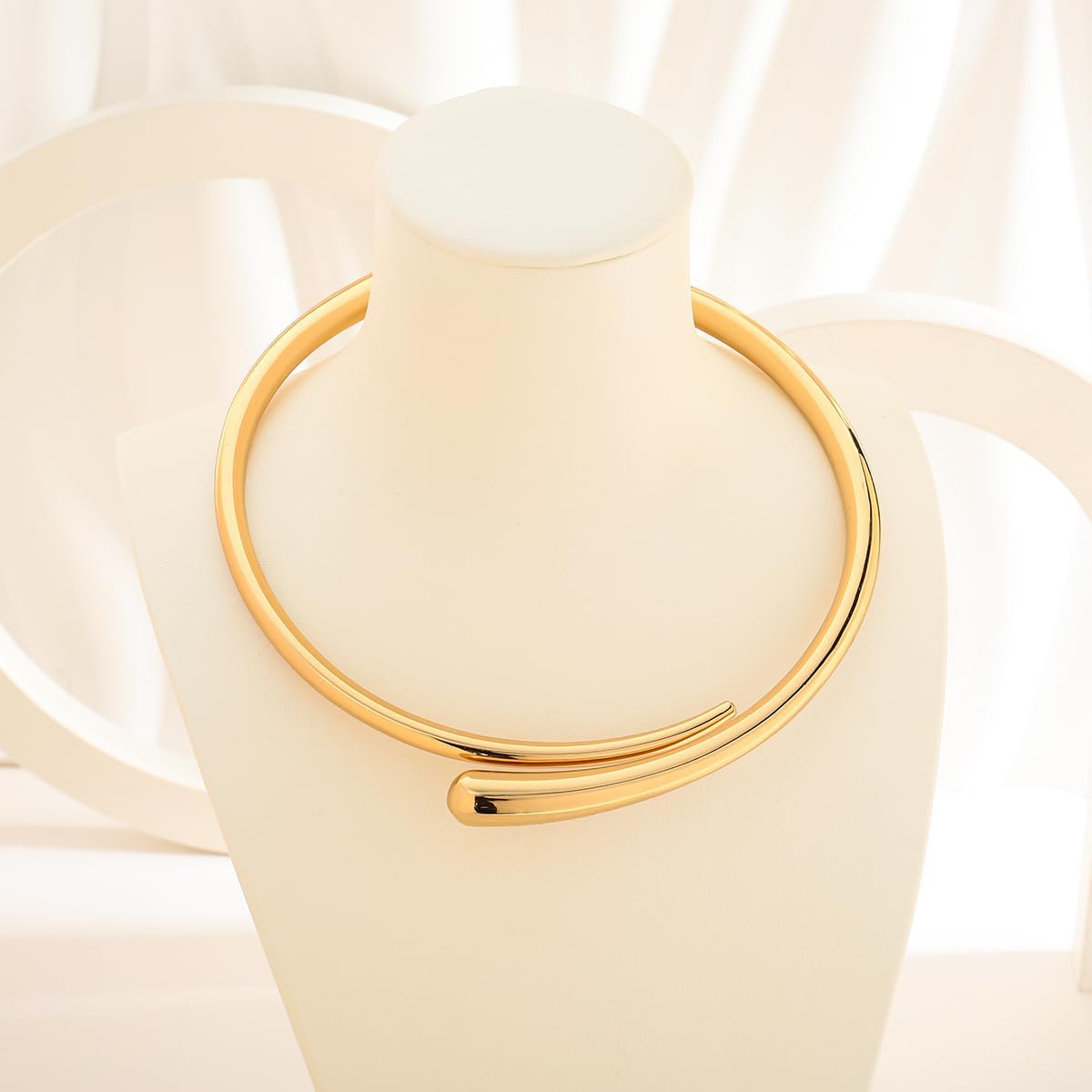 Gold Collar Necklace For Women Choker Collar Necklace Gold Cuff Necklaces Heavy Statement Necklaces Jewelry - Image 5