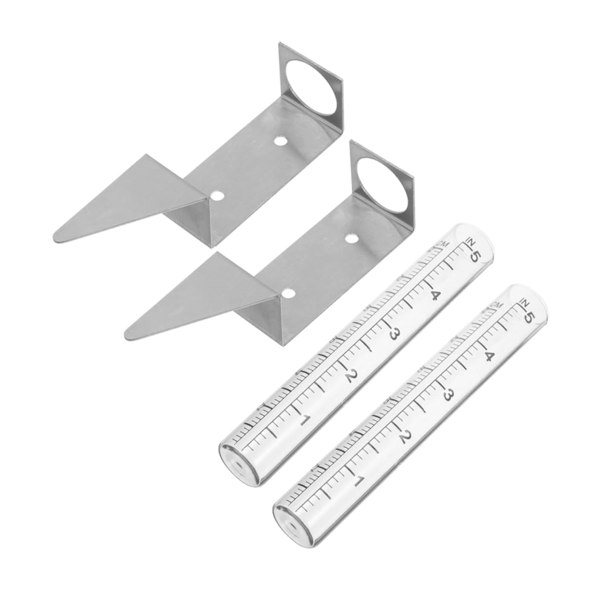 GANAZONO Outdoor Rain Gauge Holder 2 Pcs Rain Gauge Bracket for Garden and Lawn