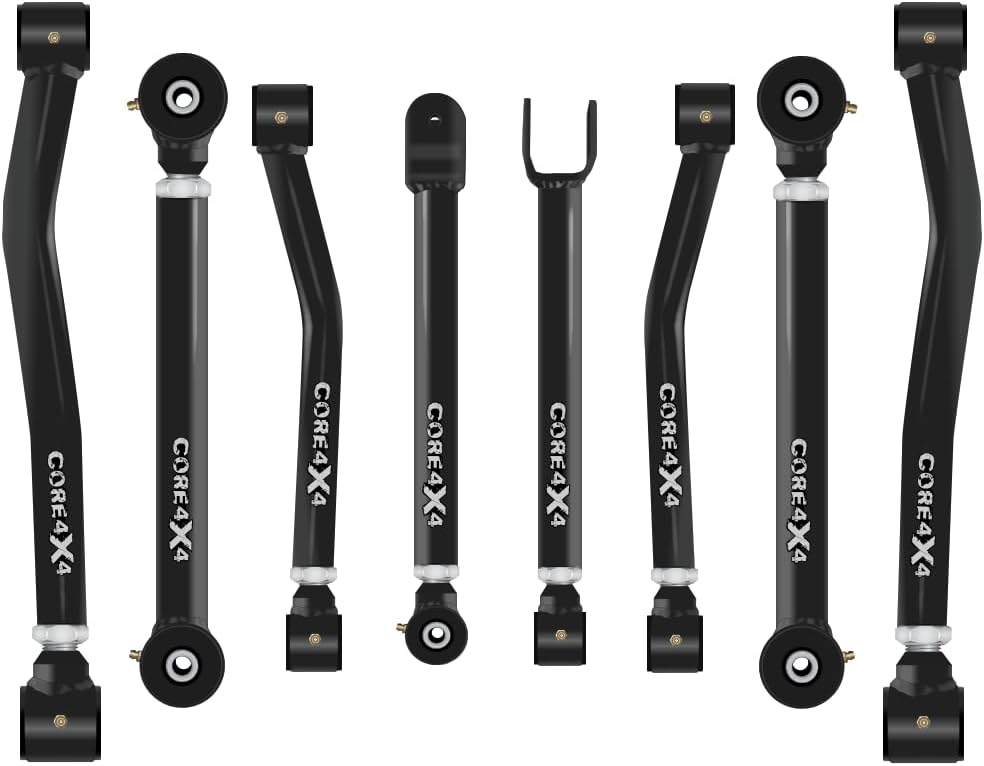 CORE 4X4-8pc Cruise Series Adjustable Control Arm Kit - Compatible with Jeep Wrangler JK/JKU 07-18