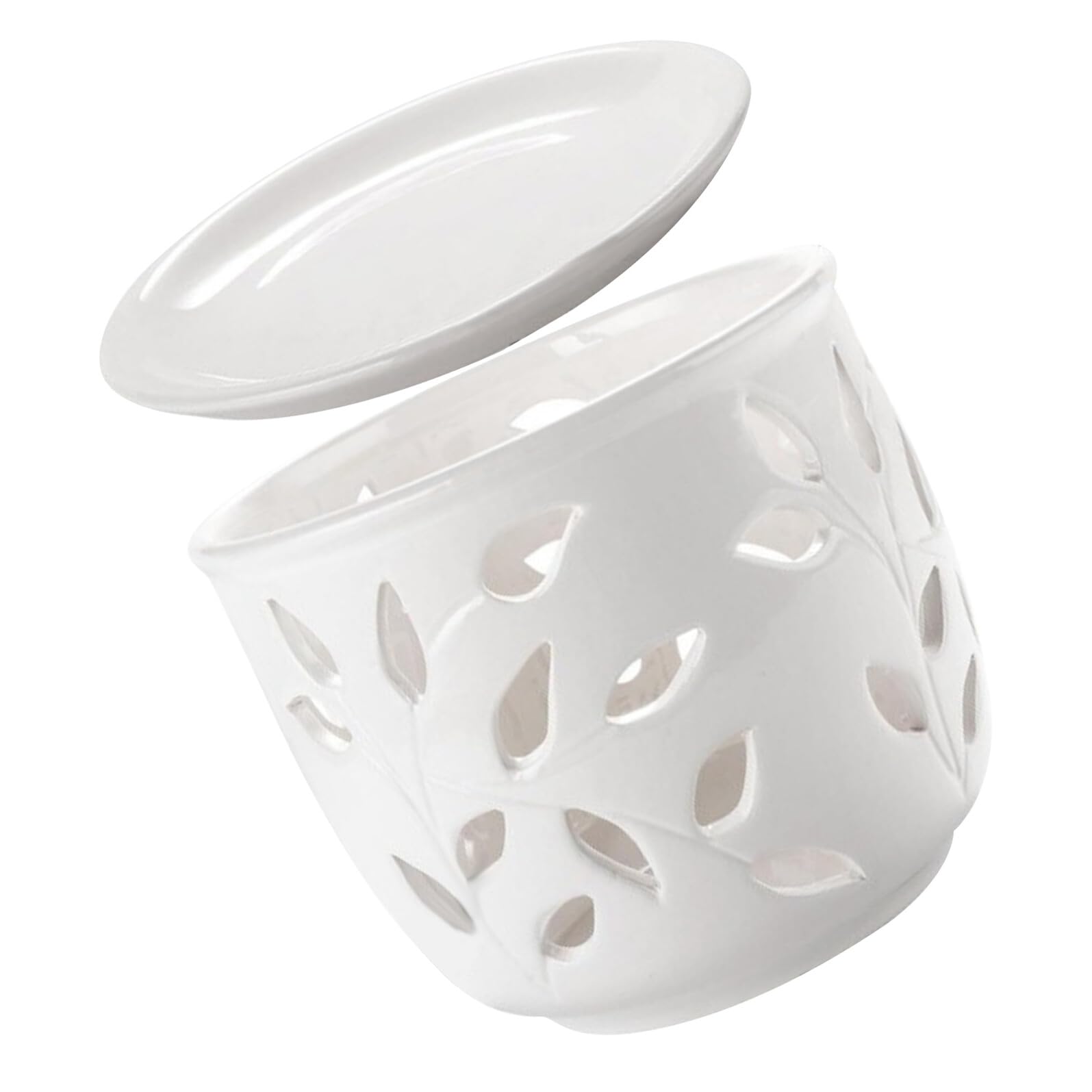 Ceramiczny Doniczka z Otworami i Tacą Kwiatowy Pojemnik z Drenażem Idealny Sukulenty Do Domu Biura i Ogrodu