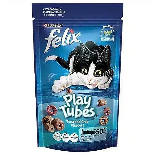 PURINA Felix Play Tubes Tuna and Crab Cat Treats - 50G