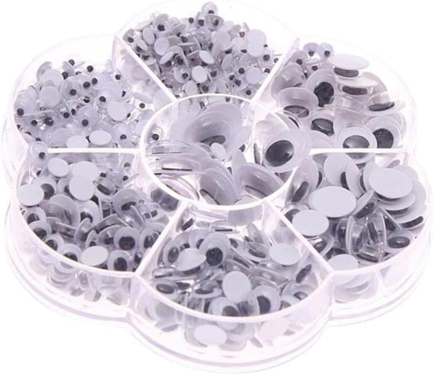 710 Piece Round Wiggle Googly Eyes with Self-Adhesive for DIY Scrapbooking