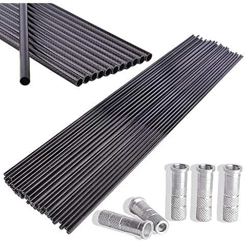 limaity 31Inch Archery Carbon Arrows Shaft ID 6.2mm Spine 350 Pure Arrow Tube Shafts for DIY Hunting Arrows Compound Recurve Bow Outdoor Shooting (Carbon Cloth Color, 12) Cover