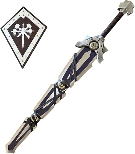 Sword Valley Warcraft - Espada decorativa con soporte para exhibición de pared, hoja de acero inoxidable de 47 pulgadas, 9.8 lbs9.8 libras (edición