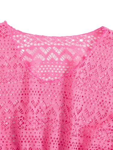 Image of SHENHE Girl's Swim Cover Up V Neck Sleeveless Hollow Out Beach Dress Coverup Beachwear