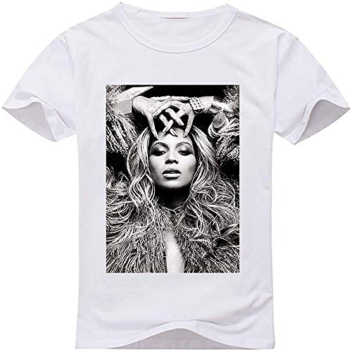 huluwa Unisex Custom Beyonce Men's and Women's T-Shirt White Cover