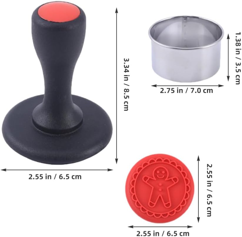 PRETYZOOM Silicone Cookie Stamp Press Cookie Cutter Biscuit Mold Christmas Dessert Mold Christmas Cookie Stamp Cookie Mold