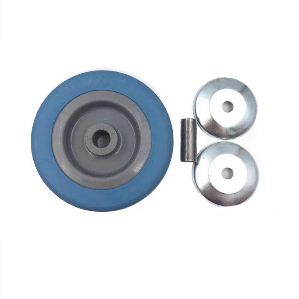 Ruote girevoli da 3" 75 mm Ruote girevoli per carichi Pesanti Ruote mobili Carrello in Gomma, Girevole di Ricambio, Gambo filettato Alto 30 mm, capacità di carico 90 kg, 4 pezzi/Freno/M10