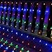 QVIVI LED Lichternetz, Outdoor Weihnachtsvorhang Lichtervorhang Lichterketten Wasserdicht, Für Garten Rasen Wanddekoration, Bunt 3m*2m 320LEDS