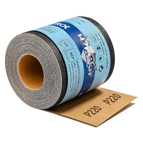 Image of 220 Grit Sandpaper Roll, 3-2 /3 inch Wide 11 Yards Long Wet Dry Sanding Sheet