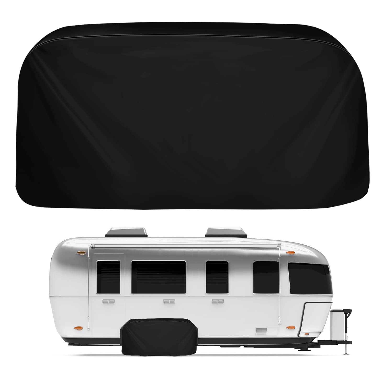 2 Pcs Dual-Axle RV Trailers Tire Cover for 30"-32" Dia Wheels - Waterproof & Sun Protection Campers Truck Double Wheel Covers for Summer Winter, Vinyl Thicken Wear-Resistant (Black)