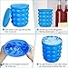 LAO XUE Ice Cube Tray,Ice Bucket Maker,Large Silicone Ice Cube Trays with lid,Silicon Ice Cube Trays,(2 in 1) Space Saving Ice Cube Mold, Portable Round Ice Cube Mold