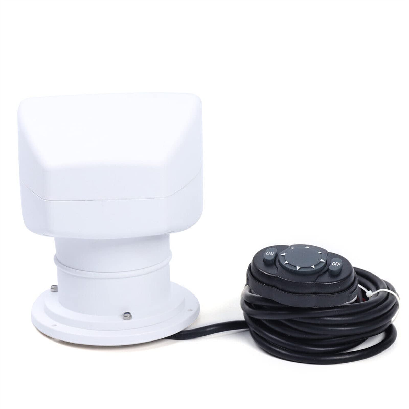 SHZICMY Boot Suchscheinwerfer Arbeitsleuchte 12V 100W Elektrischer Fernbedienung Halogen Suchscheinwerfer Outdoor Marine Scheinwerfer Arbeitslampe für Boot Auto LKW (Weiß)