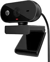 Webcam 1080p HP 320 - com Ajuste Automático de Luz, Conexão USB Plug and Play, Ângulo Largo de 66 Graus, Imagem Full HD com Microfone Integrado e Rotação 360 (53X26AA#ABL)