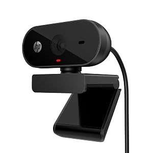 HP 320 FHD Webcam - USB-A Computer Camera with Mic Privacy Cover - for Desktop Laptop Chromebook -