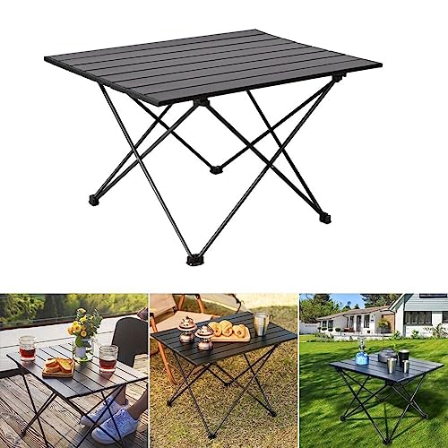 Portable Aluminum Roll Top Table - Lightweight Folding Camping Table with Carry Bag for Picnic, Beach, Fishing, BBQ, Hiking - Image 7