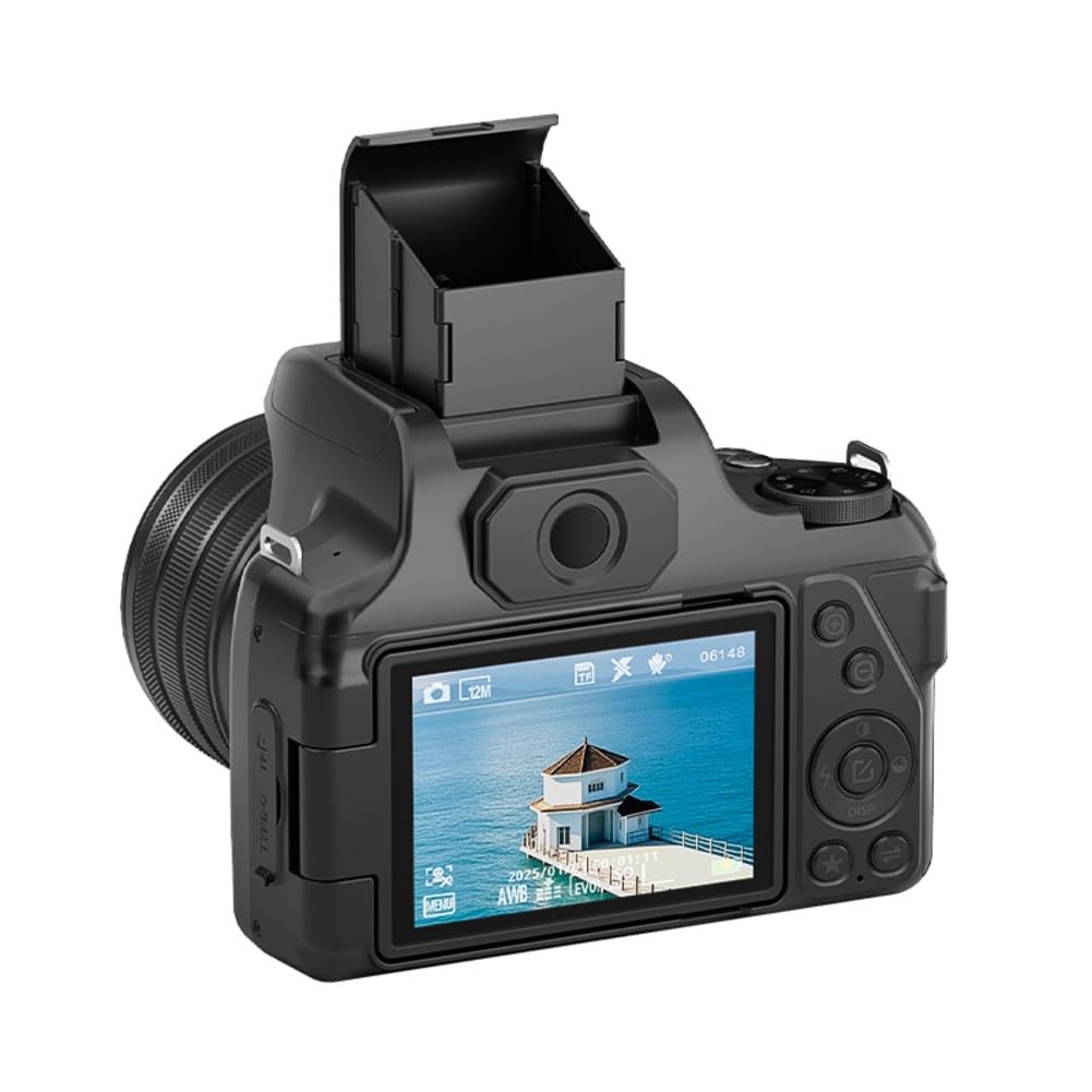 Cámara digital 4K de 68 MP con zoom de 28 aumentos, cámara de vlogging con