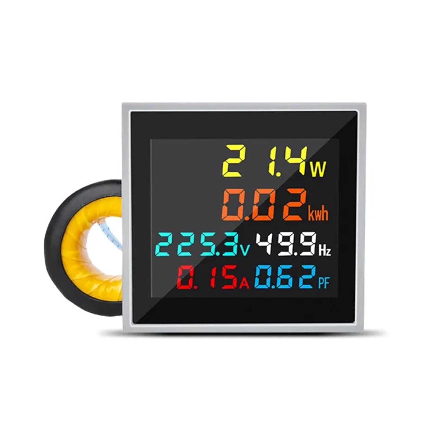 6IN1 D48-2058 LCD Digital Display Multifunction Meter Mini Electronic Watt-Hour Voltage Current 1Pcs(AC 250-450V)