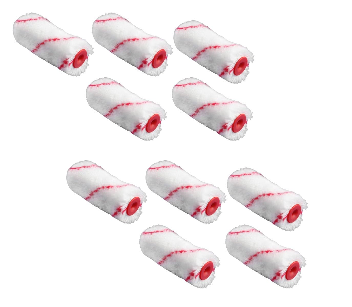 Rulli Di Vernice Coperture for rulli di vernice da 10 pezzi da 4/5/6 pollici, coperture for rulli for pisolini Rulli di vernice lisci for pareti Soffitti Forniture for pittura domestica(6-inch)