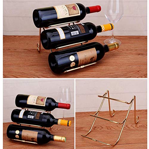 Soporte para botellas de vino de hierro 3 niveles miniatura 4