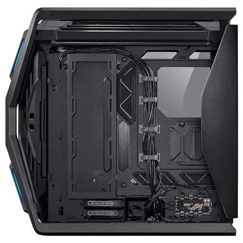 ASUS ROG Hyperion GR701 BTF Edition – Boîtier PC Gaming EATX (Support de Double radiateurs de 420 mm, 4 x vantilateurs PWM de 140 MMS, Support VGA intégré, hub Ventilateur ARGB, 2 x USB Type-C)