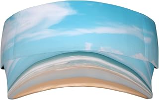 Beautiful View of The Sea1 - Visera elástica y refrescante unisex para hombres y mujeres, antideslizante, visera de protección solar, color negro, talla única, Negro, talla �nica