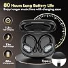 Audífonos inalámbricos HAOYUYAN, auriculares Bluetooth deportivos, 80 horas de reproducción con pantalla LED de batería, cancelación de ruido, resistentes al agua IPX7 para entrenamiento/correr (Negro) 4