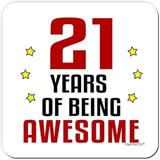 21 Years of Being Awesome 21st Birthday Drinks Coaster Mat