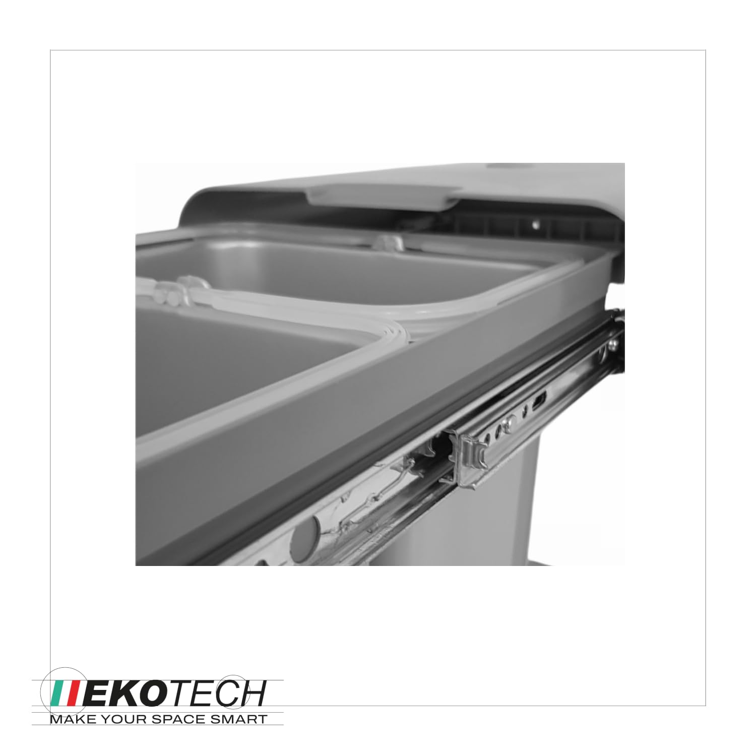 Ekotech Afvalbak Aladin 16 liter grijs vanaf 40 cm kastbreedte Ekotech Afvalbak Aladin 16 liter grijs vanaf 40 cm kastbreedte