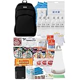 防災バッグ 防災士が監修 セット リュック 避難 たったこれだけ！ 非常用持ち出し袋/防災のミカタ 避難グッズ プレミアム 2人用 ブラック 68点