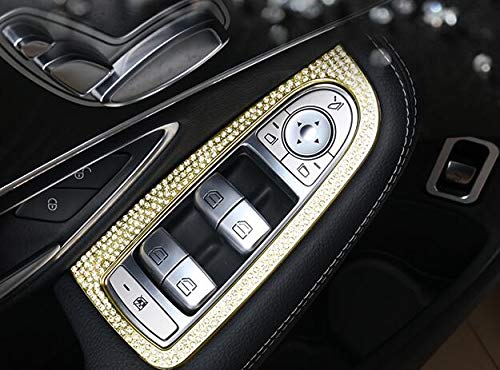 Bouton de levage de fenêtre Mercedes Classe C GLC cache doré intérieur
