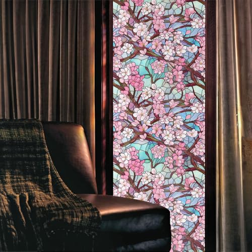 Vinilo Decorativo para Ventana 15.7x118 Pulgadas Azul Rosa miniatura 2