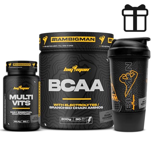 Pack Bcca + Electrolitos 300Gr (MELON) + Multivits 30 Caps + Shaker PRO REGALO | Aminoacidos Ramificados con carga de Minerales | Recuperación Muscular | Recuperación Ejercicios Aerobicos |